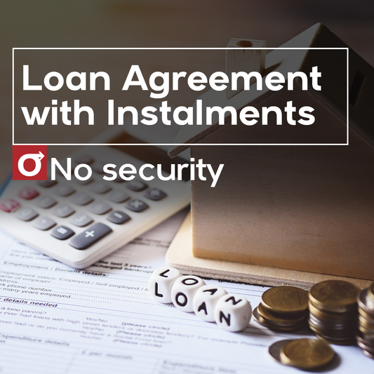 Legal document for Loan Agreement - No security - Quick Legal